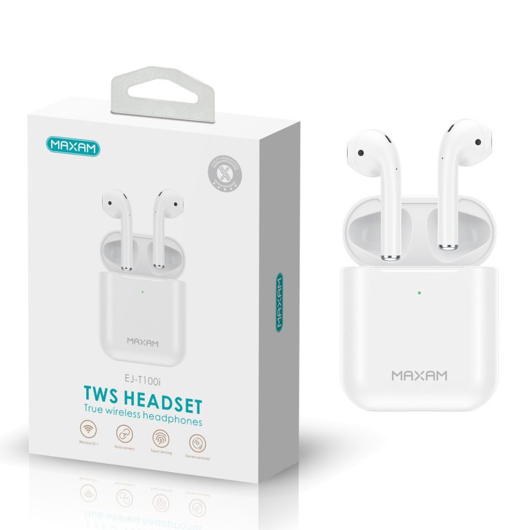 EJ-T100I White TWS HEADSET High Resolution True wireless headphones V5 ...